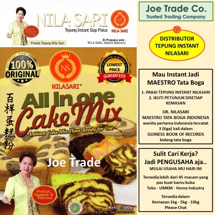 

NEW Tepung Kue Instant All In One Cake 300 gr Premix Nilasari