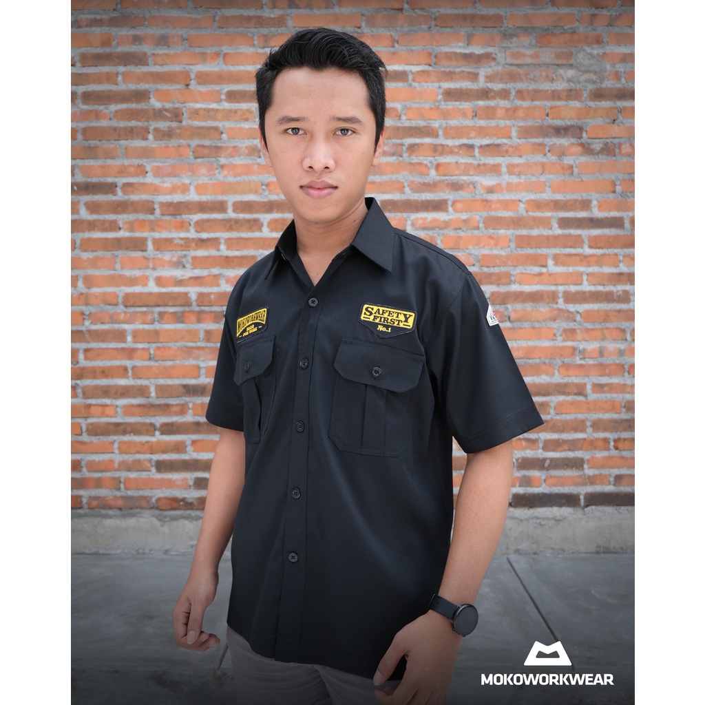 MokoWorkwear - Mokoworkwear ENGINEER WORKSHIRT SERIES - BLACK