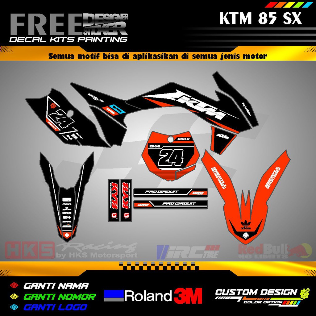 Decal Stiker Motor KTM 85 SX WS15