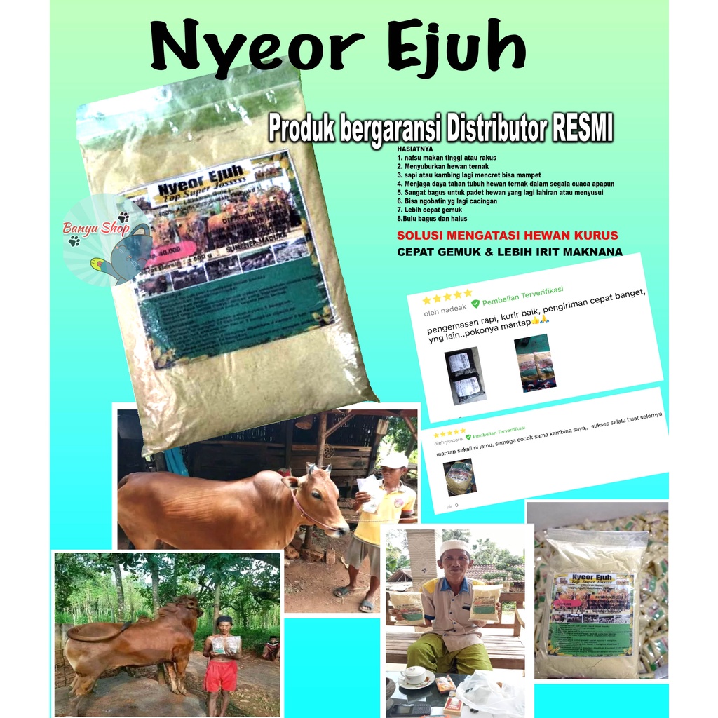 JAMU SAPI &amp; KAMBING NYEOR EJUH EKSTRA GULA PENGGEMUK SAPI &amp; KAMBING JAMU NYEOR EJUH
