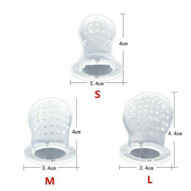 Empeng Buah Dot Buah Gigitan Bayi Food Feeder-Refill Dot L/M/S