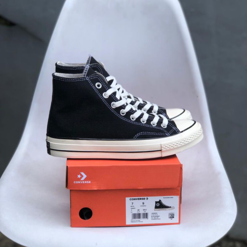 SEPATU CONVERSEE 70,S HIGH BLACKWHITE PREMIUM Allstar Hitam Putih