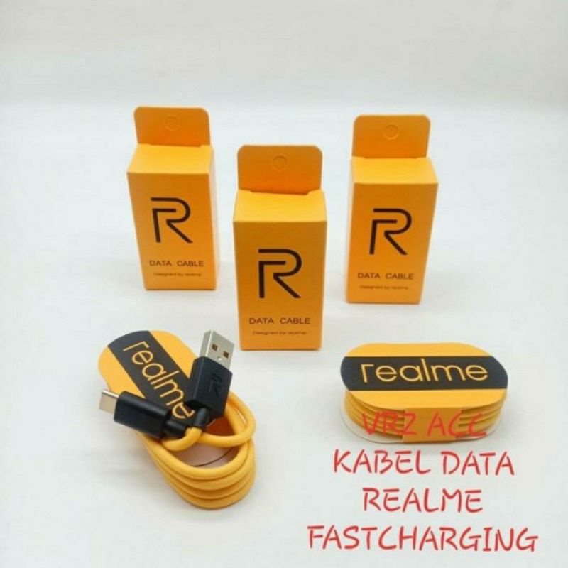 kabel data Realme Original Type C / micro usb cable Charging kuning 1 meter Ori copotan