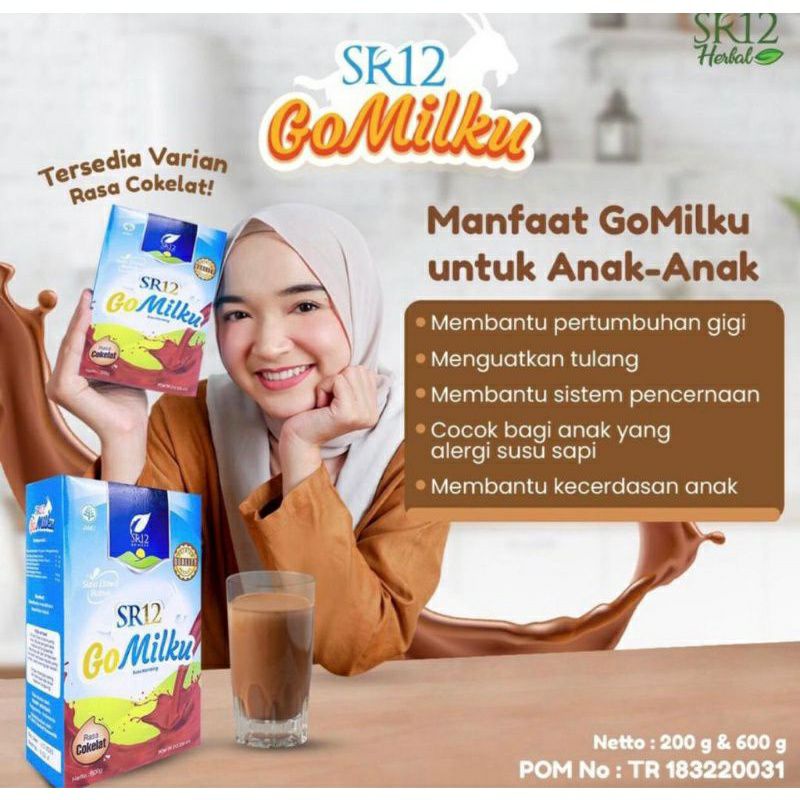 

Gomilku SR12 SUSU KAMBING ETAWA/ Coklat / Strawberry / Original 200g