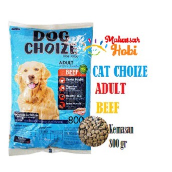 Dog Choize Adult Beef 800gr Makanan Anjing Repack Choise Choice 800 gr