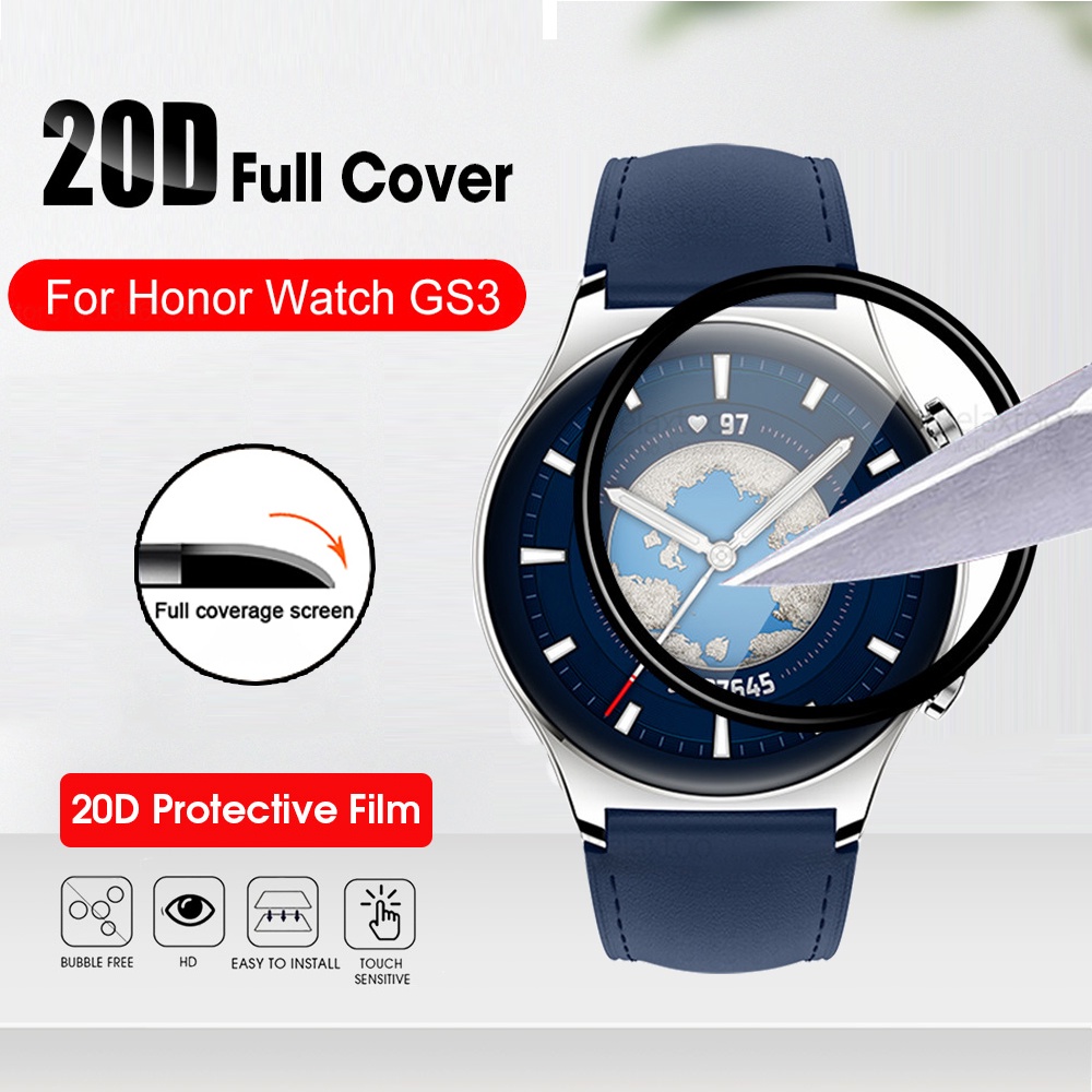 Film Pelindung Layar Transparan HD 3D Full Cover Anti Sidik Jari Untuk Smartwatch Honor GS 3