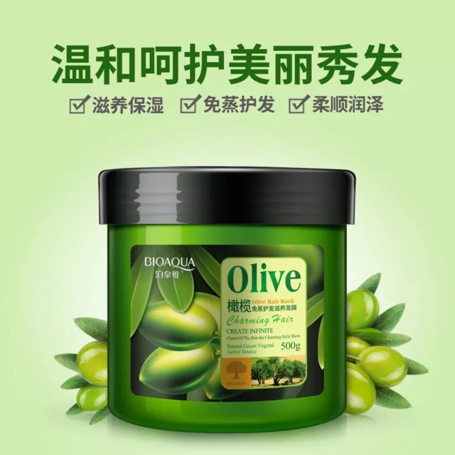 Bioaqua Olive Hair Mask Cream Creambath Rambut Shopee Indonesia