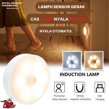 LG22 - Lampu Tempel COB LED Sensor gerak Magnet Motion Otomatis