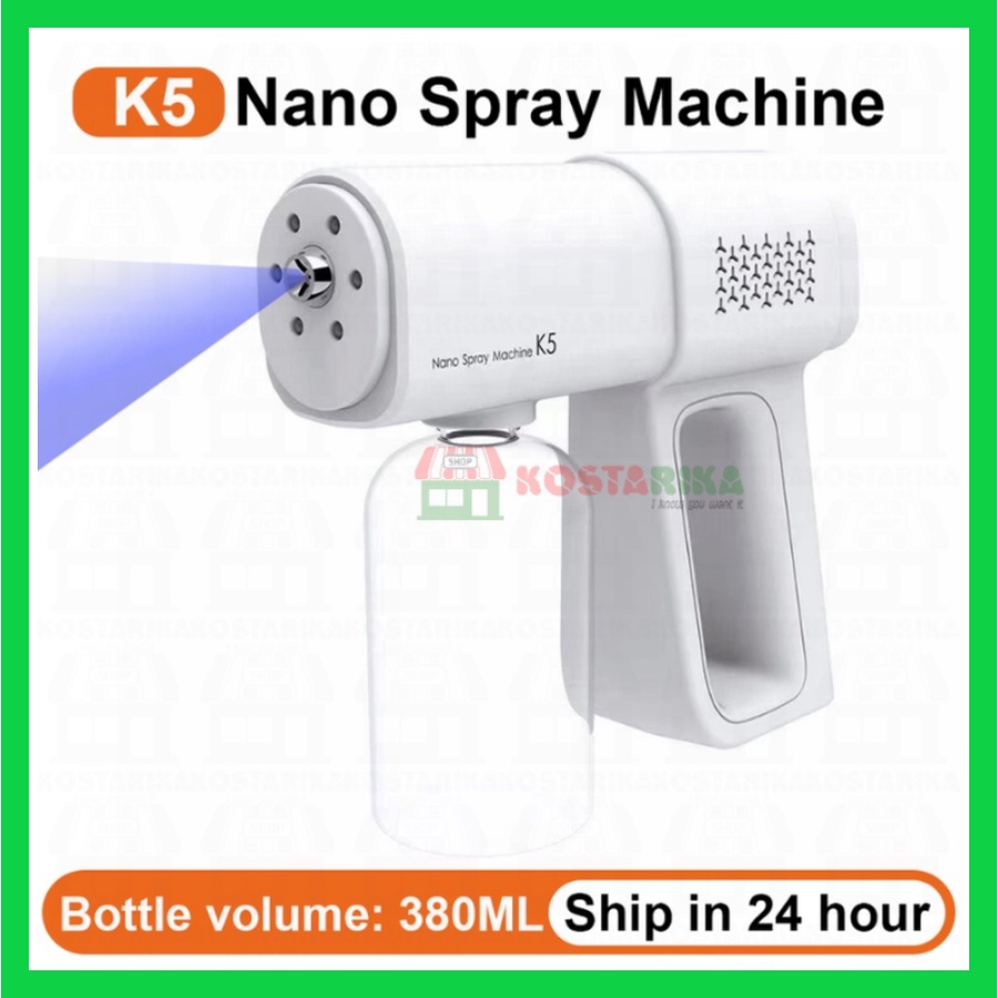 Nano Spray Gun Disinfectant K5 Atomizing Sterilizer 380 ml UV Sterilizer Gun