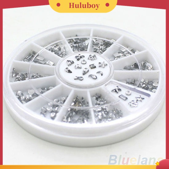 Huluboy Huluboy♡ Stiker Kuku Glitter Berlian Imitasi Bentuk Bintang Bunga Hati Untuk Manicure