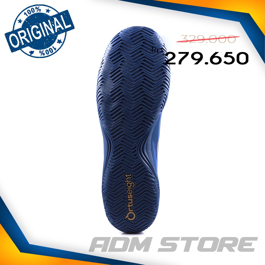 Sepatu Futsal Ortuseight Raven In Deep Blue/Gold Original 100%