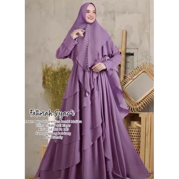 NEW Gamis set Khimar Fatimah Syari