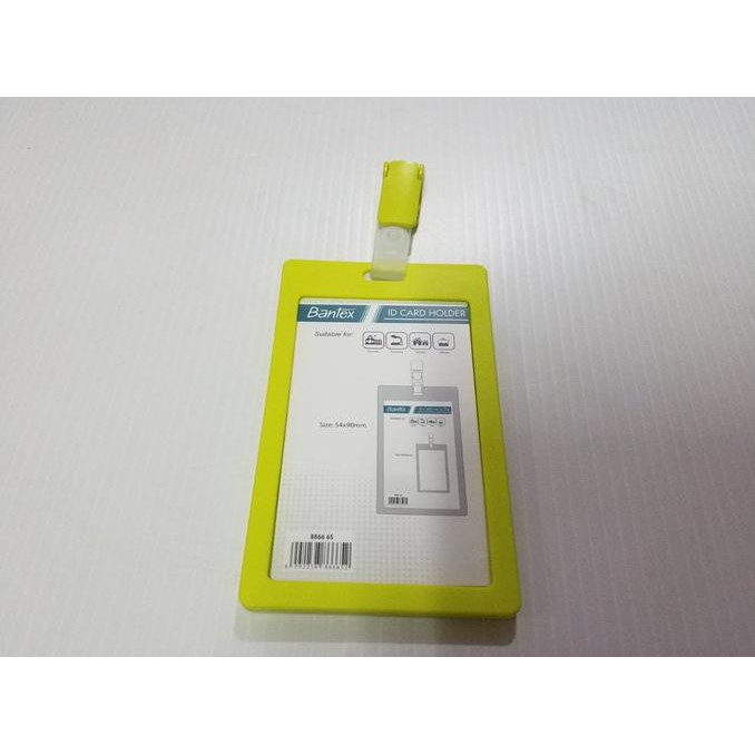 

Termurah Id Card Holder 54 X 90 Mm Potrait + Clip Bantex 8866-65 Lime Offic
