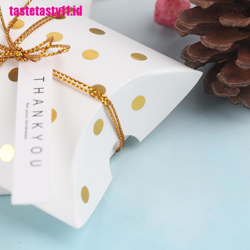 【TTID】10Pcs Gift Box Pillow Shape Birthday Packaging Party Boxes Sweet Candy Co