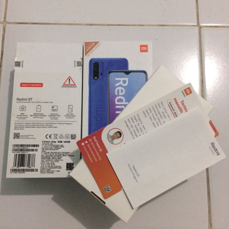 Dus hp Xiaomi Redmi 9t Original bawaan