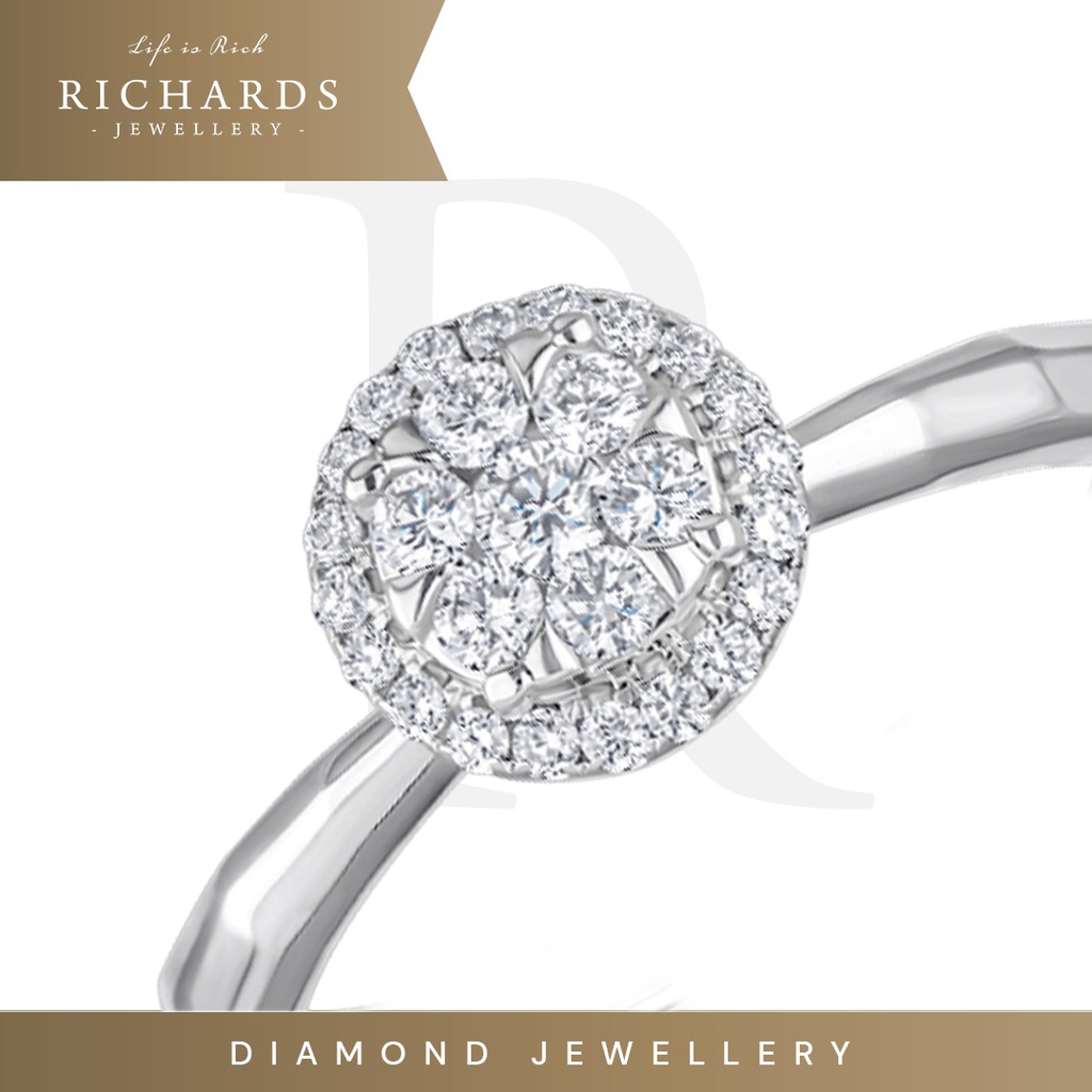 Richards Jewellery – Cincin Berlian - CLUSTER ROUND DIAMOND - 262156