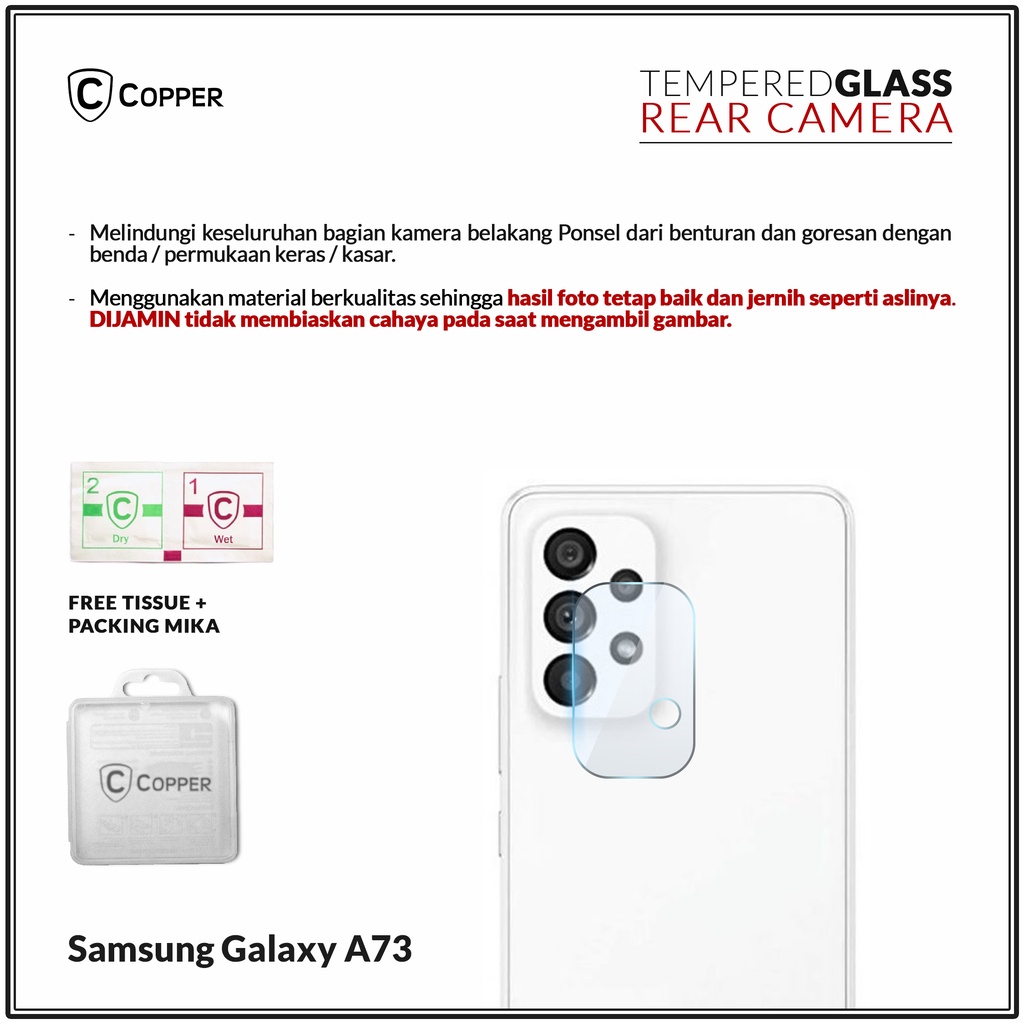 Samsung A73 (5G) - Copper Tempered Glass Kamera