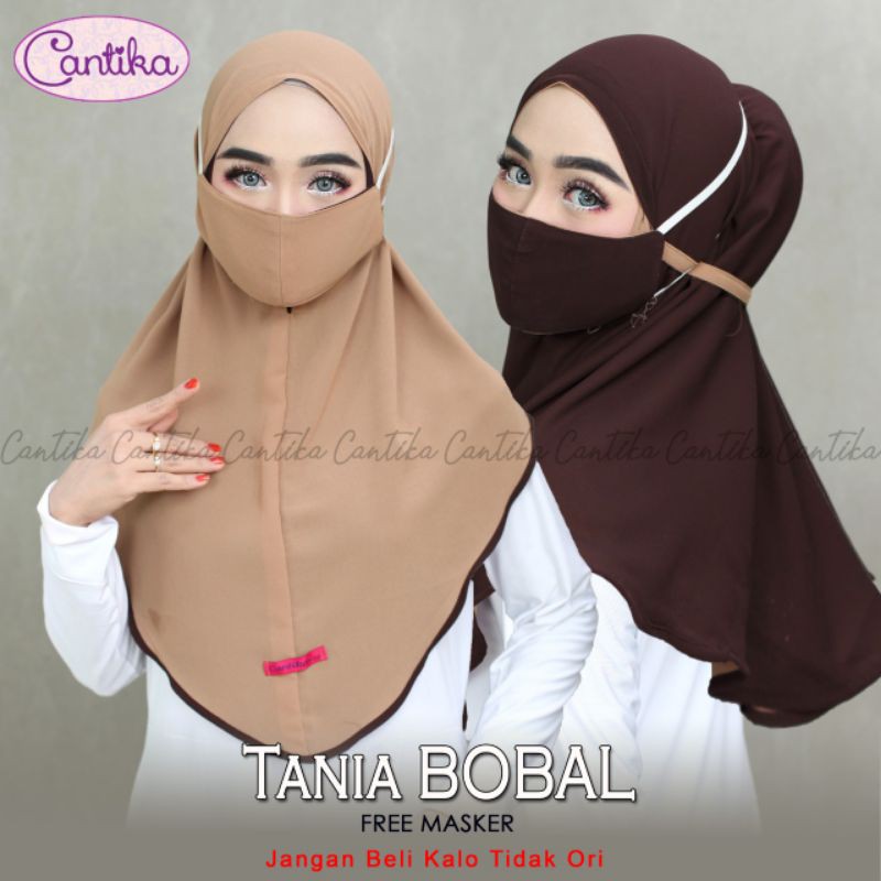 Jilbab Tania Bobal Free Masker Original Cantika Hijab