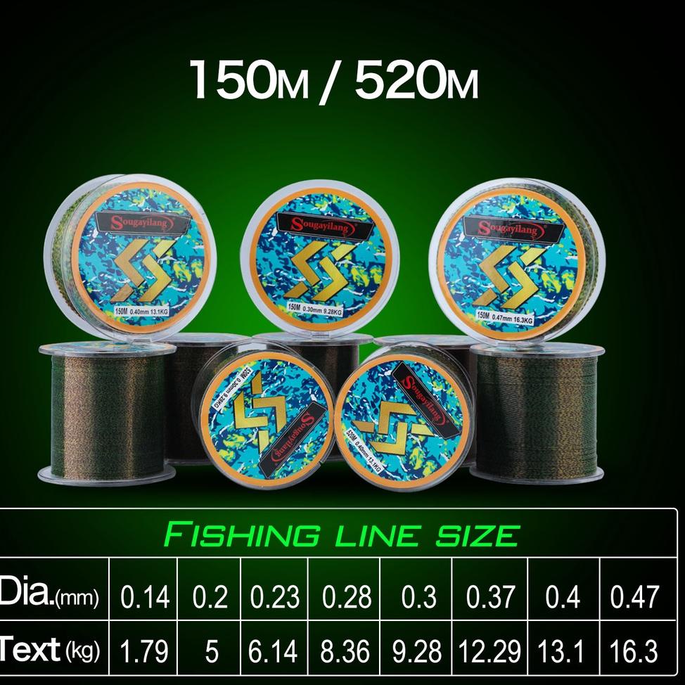 TWL.– Spot Fishing Line 150M 520M Nylon Fishing Line 1.79-16.3KG Fishing Line Fishing Tackle