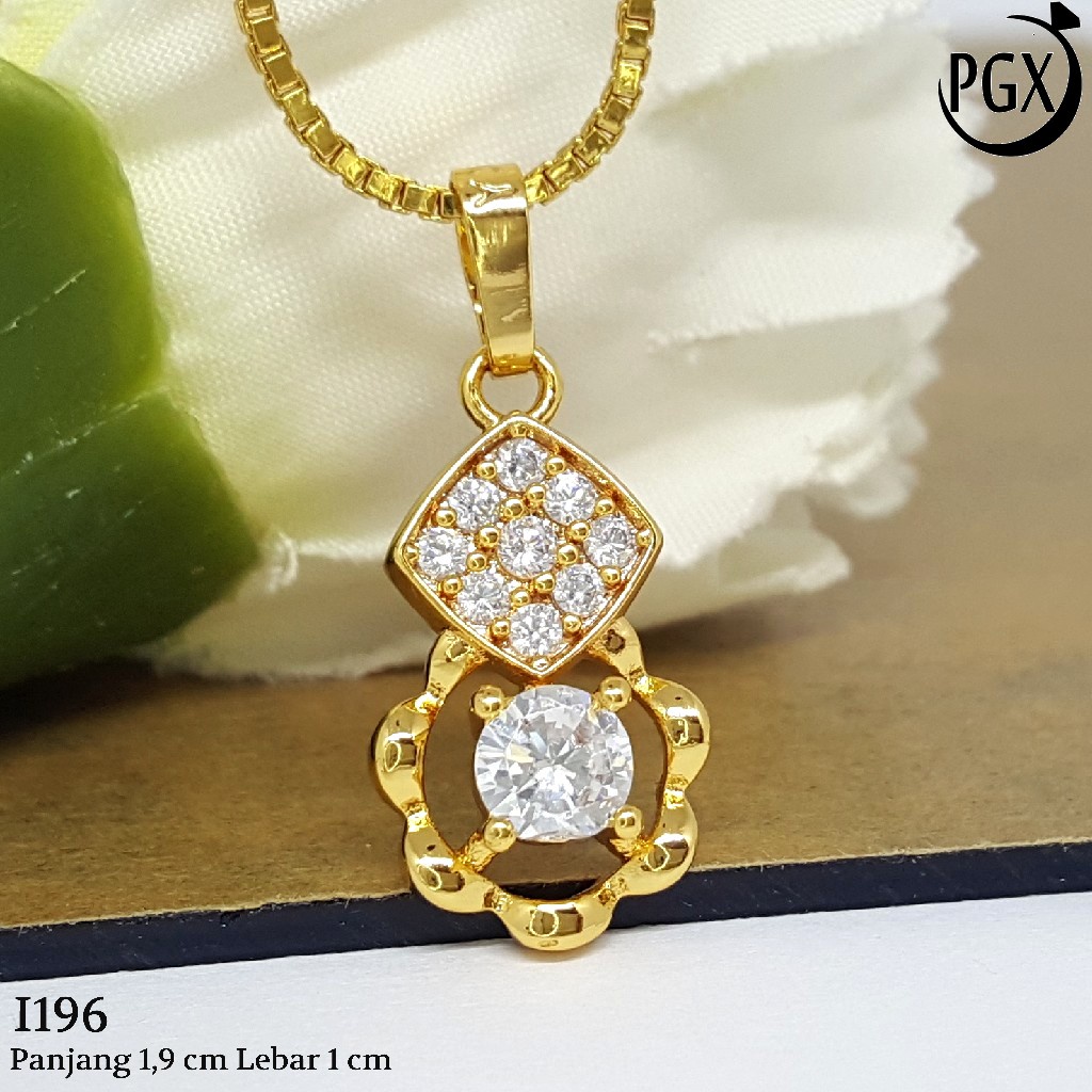 PGX Liontin Kalung Xuping Wanita Perhiasan Lapis Emas Aksesoris Fashion - I196