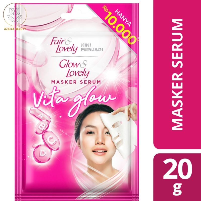 Vita Glow Fair &amp; Lovely Glow &amp; Lovely Multivitamin Serum Wajah Sheet Mask 20Gr