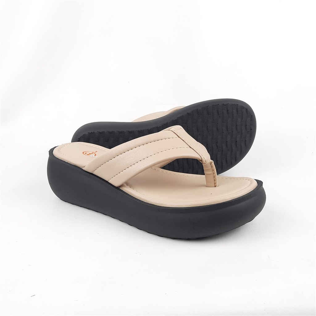 Sandal jepit Wedges 6cm wanita Donatello Pd.61501/PD.61502/Pd.61503 36-40