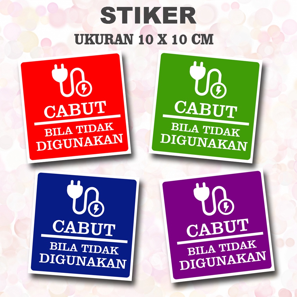 

Stiker CABUT bila tidak digunakan Ukuran 10 x 10 cm seller