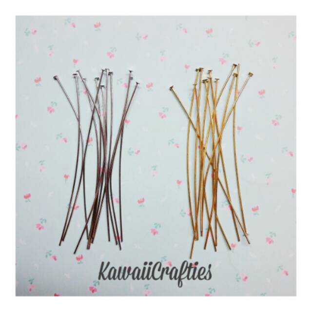 Headpin 7cm / paku /cantolan / eyepin / gantungan / kaitan / alat clay / findings