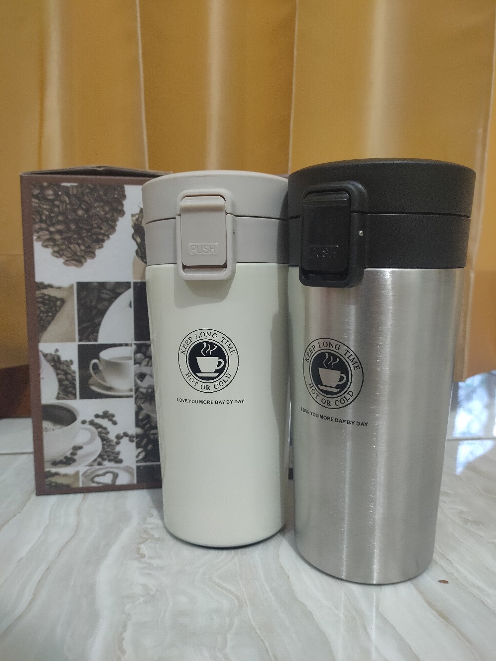 Termos Kopi Original / Travel Mug Coffee Tahan Air Panas & Dingin Coffee Cup B46 Stainless Steel