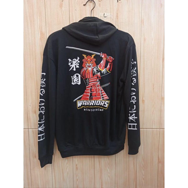 Sweater hoodie samurai hitam distro unisex