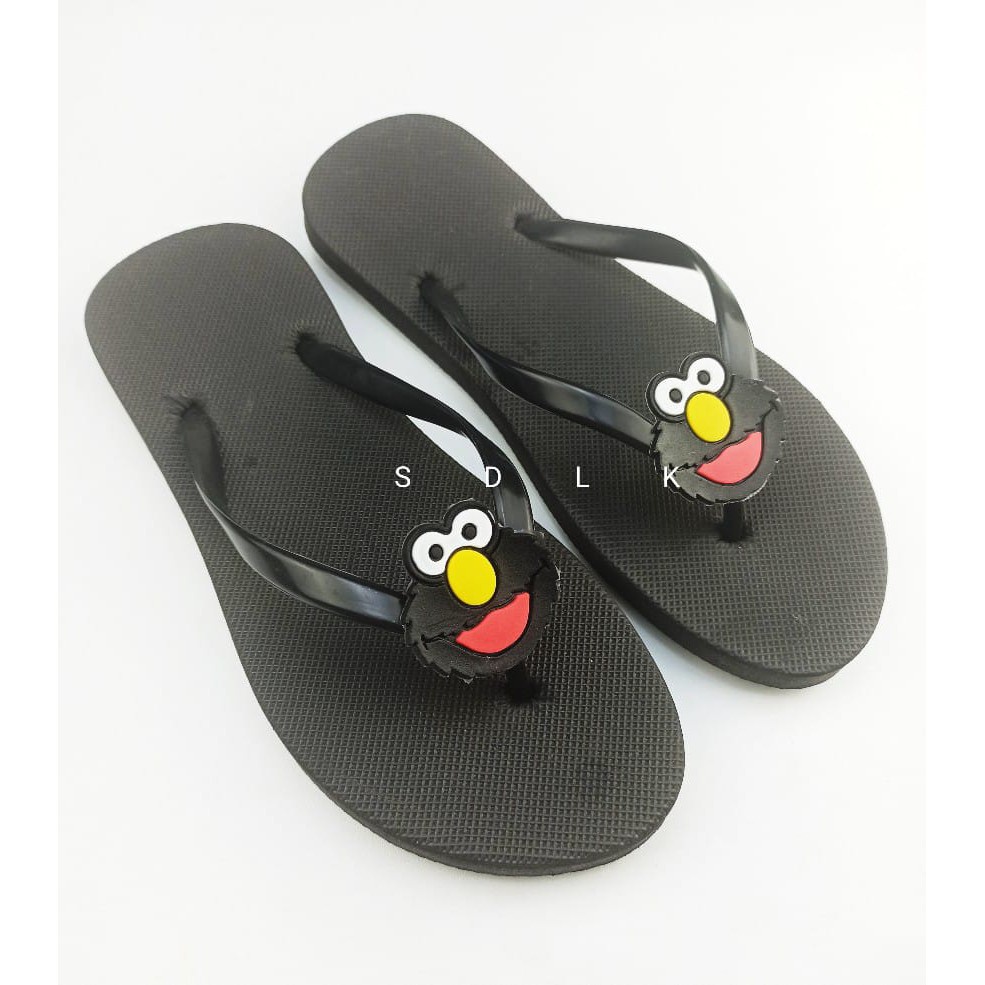 Sandal Jepit Kartun Elmo | Wanita Cantik Spon Cartoon Elmo TPR