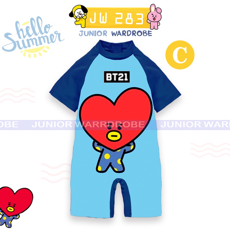 Swimwear / Baju Renang Junior Wardrobe Digital Printing JW 283 BT21