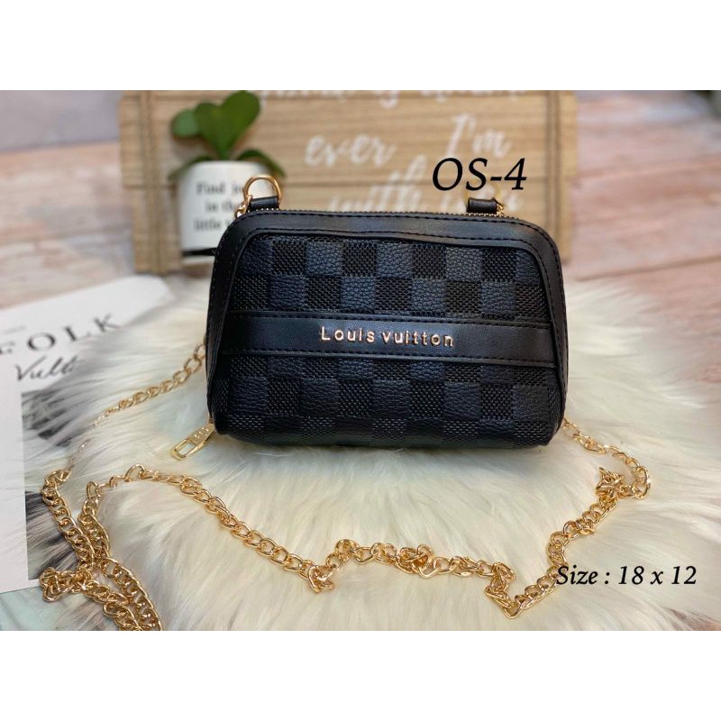 Tas Slempang Os Oval Mini Embos Wanita Import