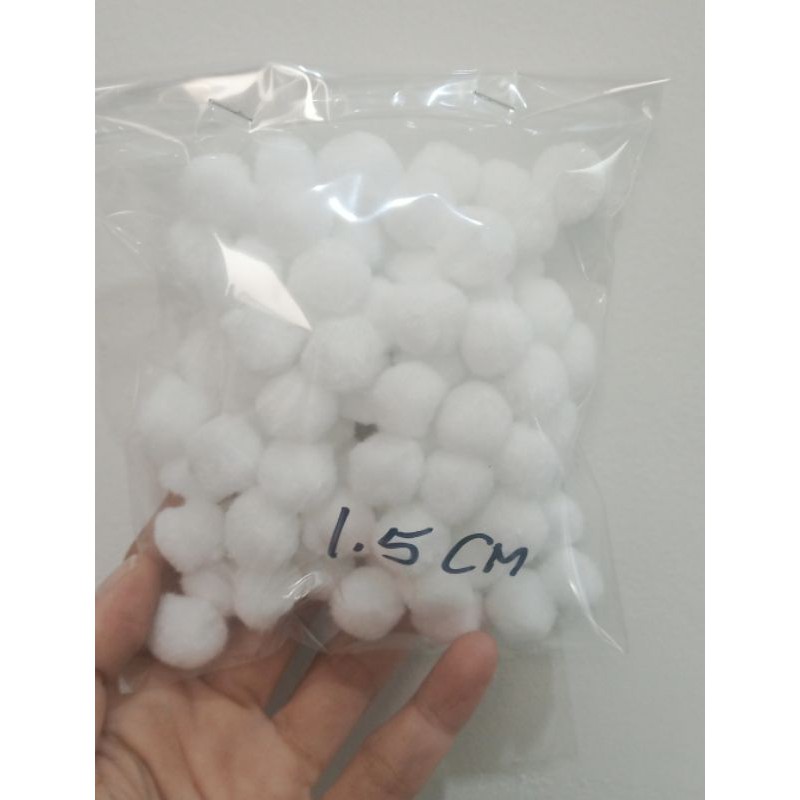 Isi 100 pompom polos size 1,5cm