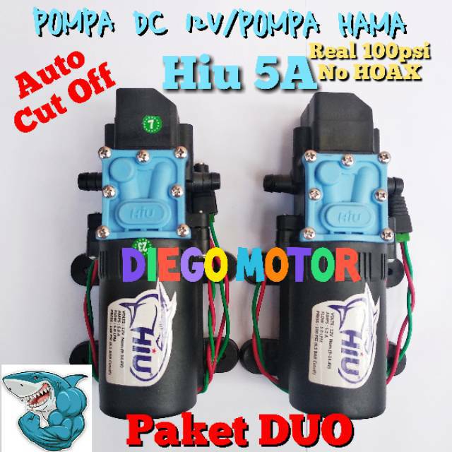 Dinamo pompa tekanan tinggi doorsmeer mini DC 12V Paket 2UNIT HIU 5A