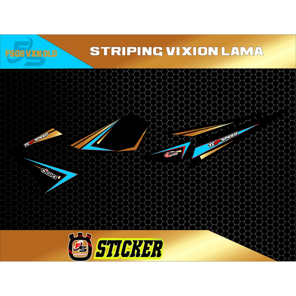 striping stiker variasi vixion old 2009 - 2012