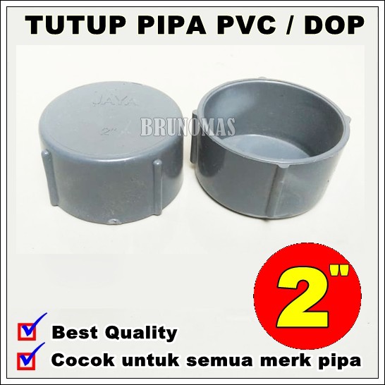 Tutup Pipa PVC - DOP 2 Inchi - Tutup PCV Tanpa Drat