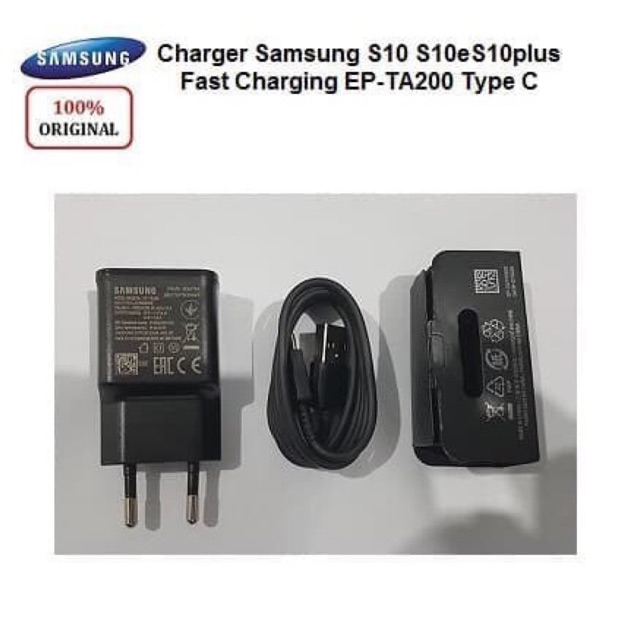 Charger SAMSUNG S10 S10+ S10 Plus S10e Original Fast Charging EP-TA200