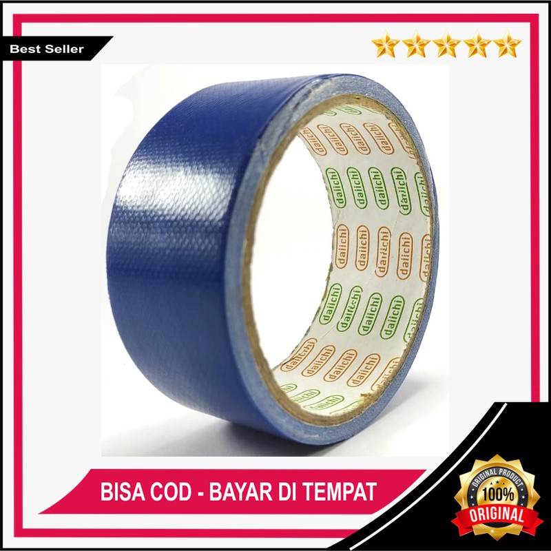 DAIICHI CLOTH TAPE WARNA / LAKBAN KAIN WARNA UKURAN 36mm X 5M - 2PCS