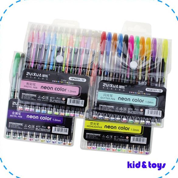 

(PROMO MWI36) Pulpen Gel Warna Warni 1 Set Erasable Pen Rainbow Pen ★