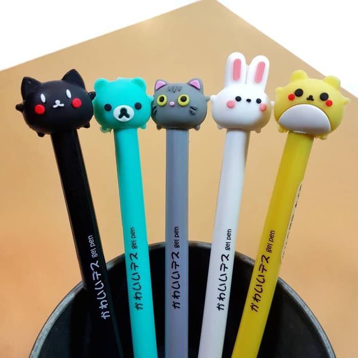

Alat Tulis | Pulpen | Gel Pen Korean Stationery Pulpen Animal Korea