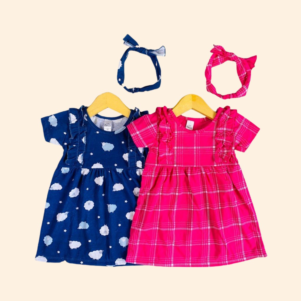 3-18 BULAN DRESS BAYI GIGI FREE HEADBAND BY LITTLE KODA (SNI)