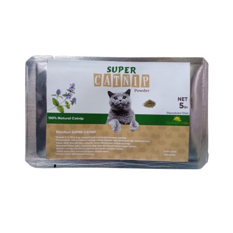 Super catnip 5gr - obat stress kucing cat nip