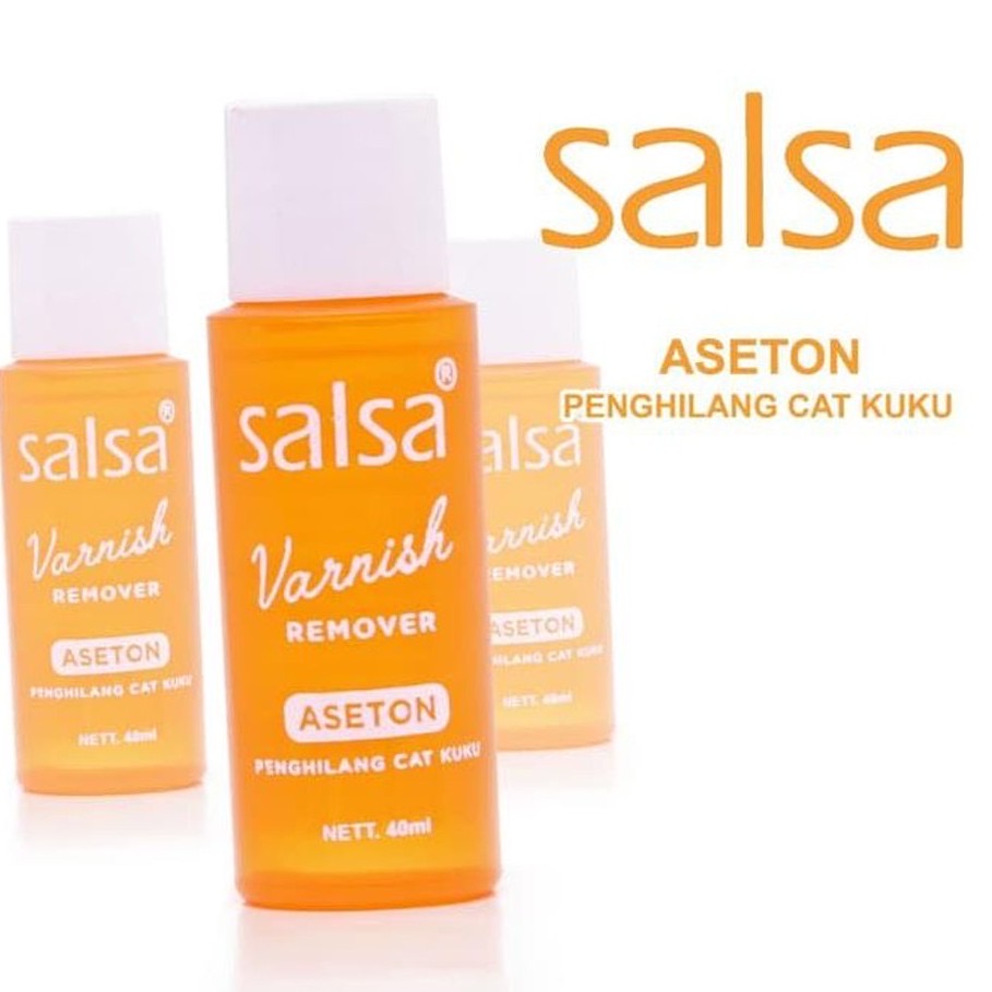 SALSA Varnish Remover Aseton Indonesia / Penghilang Cat Kuku Pembersih Kutek 40ml 80ml / Beauty Tools / Nail Polish Peel Off / Skincare Face Care Facial Wash Toner Serum Cream Sunscreen / Body Scrub Lotion / Hair Shampoo Conditioner Color Spray Paket Waja