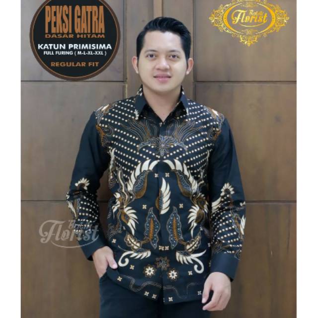 Kemeja Batik Pria Lengan Panjang / Baju Batik Lengan Panjang PEKSI GATRA Batik Lapis Furing