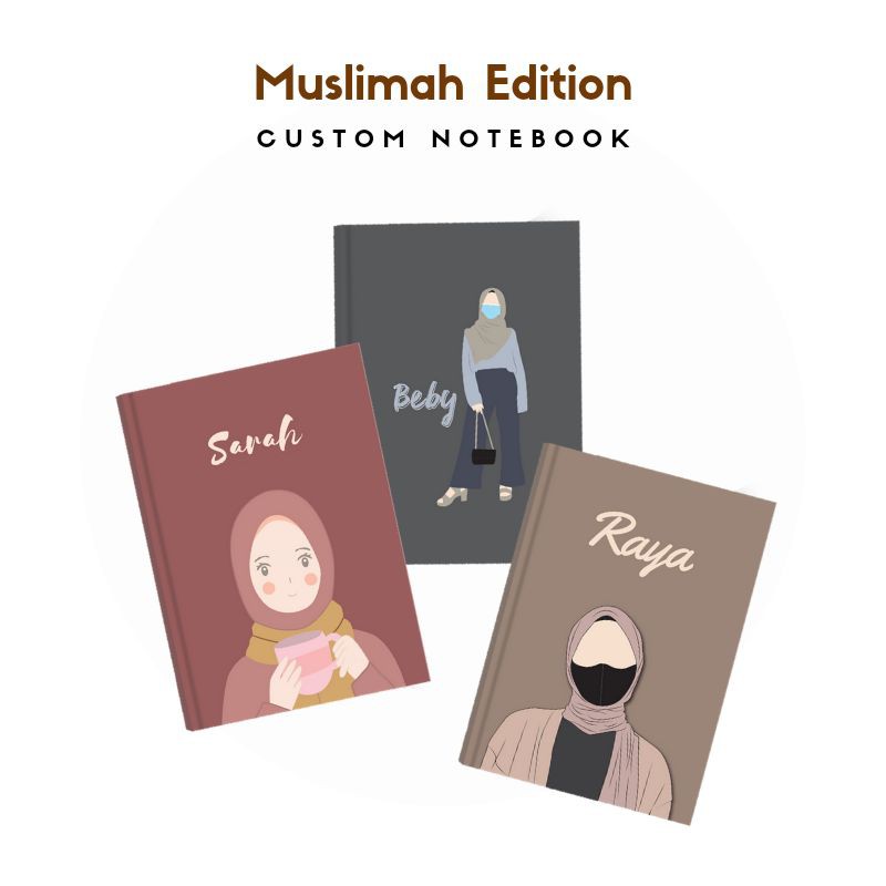 

CUSTOM NOTEBOOK BUKU CATATAN MUSLIMAH HARDCOVER SOUVENIR HADIAH
