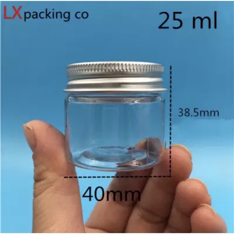 

jar plastik tutup alumunium aluminium 25ml