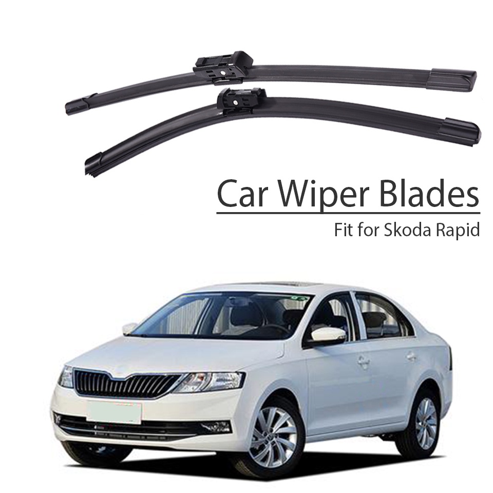 1 Set Karet Wiper Depan Mobil Untuk Skoda Rapid 2017 2016 15 14 13 2012