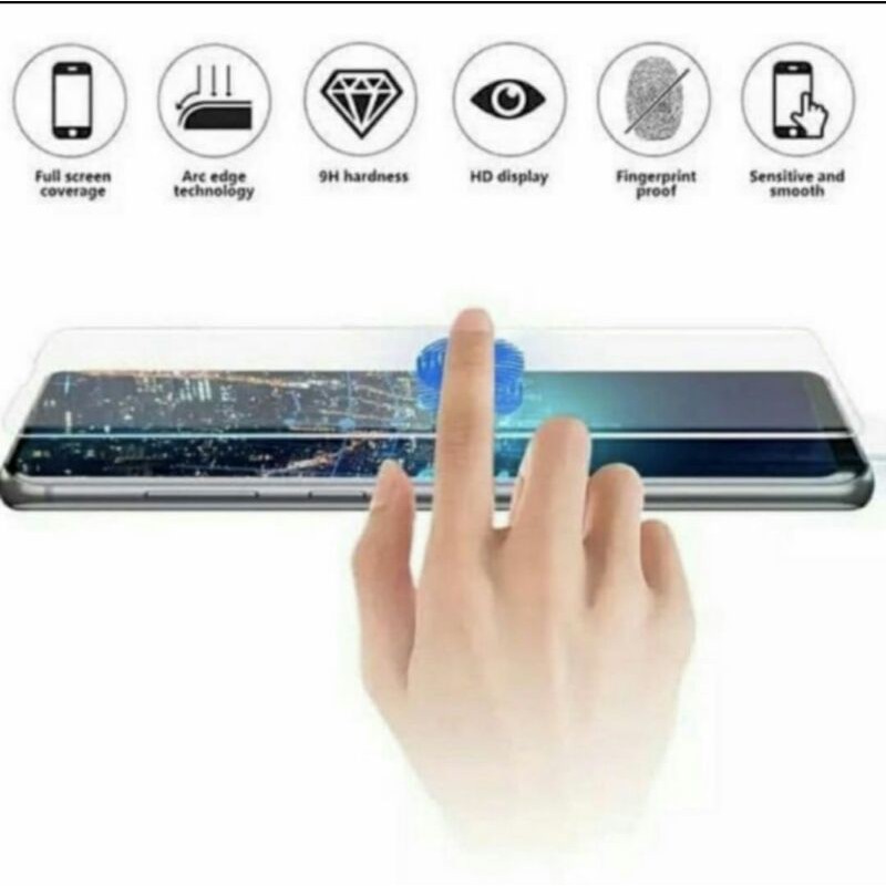 TEMPERED GLASS UV GLUE FULL LAYAR SAMSUNG GALAXY S20 ULTRA SCREEN PRPTECTOR COVER 9H ANTIGOTES