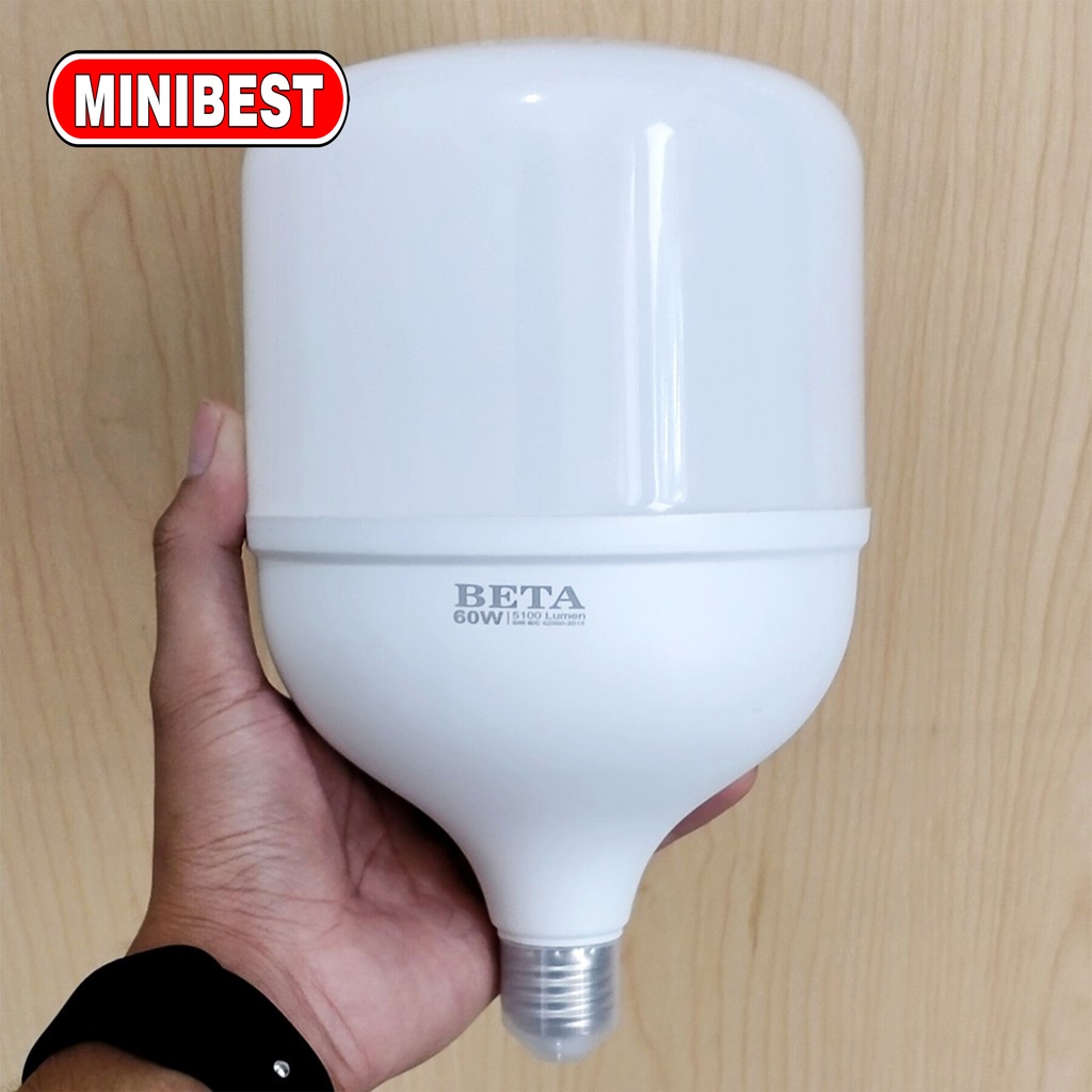 MINIBEST Lampu LED BETA Cahaya Putih, bohlam Bergaransi 1 Tahun, 30-60 WATT